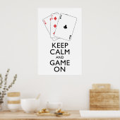 KALM EN GAME ON-Card games BEHOUDEN Poster (Keuken)