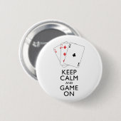 KALM EN GAME ON-Card games BEHOUDEN Ronde Button 5,7 Cm (Voorkant /achterkant)