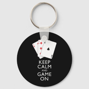 KALM EN GAME ON-Card games BEHOUDEN Sleutelhanger