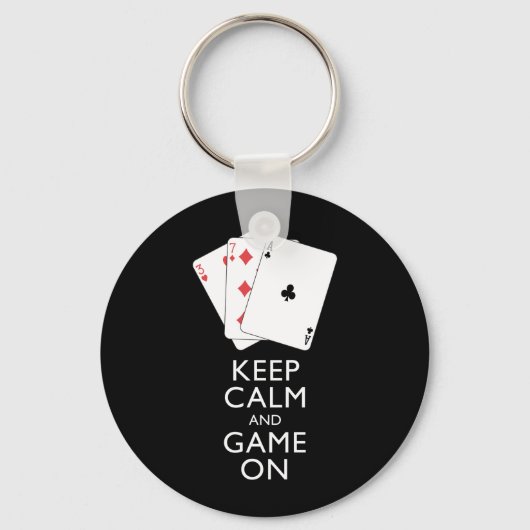 KALM EN GAME ON-Card games BEHOUDEN Sleutelhanger (Voorkant)