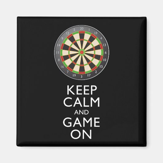 KALM EN GAME OP DE Dart Board BEHOUDEN Magneet (Voorkant)
