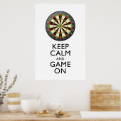 KALM EN GAME OP DE Dart Board BEHOUDEN Poster (Keuken)