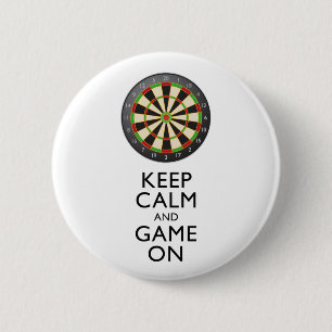 KALM EN GAME OP DE Dart Board BEHOUDEN Ronde Button 5,7 Cm