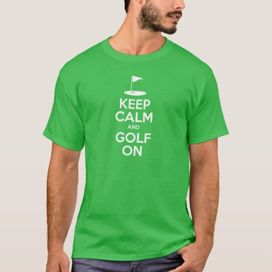 Kalm en Golf aan (op donker) T-shirt (Voorkant)