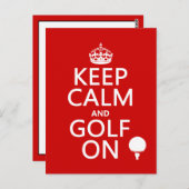 Kalm en Golf blijven - verkrijgbaar in alle kleure Briefkaart (Voorkant / Achterkant)