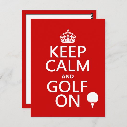 Kalm en Golf blijven - verkrijgbaar in alle kleure Briefkaart (Voorkant / Achterkant)