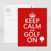 Kalm en Golf blijven - verkrijgbaar in alle kleure Briefkaart (Voorkant / Achterkant)