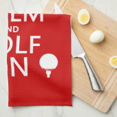 Kalm en Golf blijven - verkrijgbaar in alle kleure Theedoek (Quarter Fold)