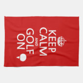 Kalm en Golf blijven - verkrijgbaar in alle kleure Theedoek (Horizontaal)