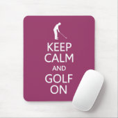 Kalm en Golf houden op aangepaste kleuren mousepad Muismat (Met muis)