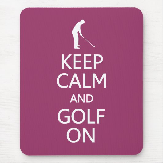 Kalm en Golf houden op aangepaste kleuren mousepad Muismat (Voorkant)
