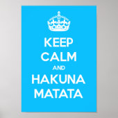 Kalm en Hakuna Matata Poster bewaren (Voorkant)