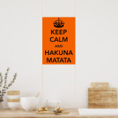 Kalm en Hakuna Matata Poster houden (Keuken)