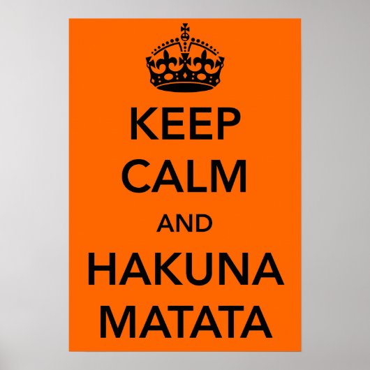 Kalm en Hakuna Matata Poster houden (Voorkant)