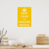 Kalm en Hakuna Matata Poster houden (Keuken)