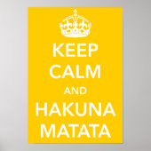 Kalm en Hakuna Matata Poster houden (Voorkant)