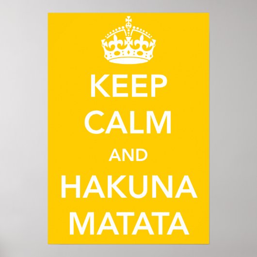 Kalm en Hakuna Matata Poster houden (Voorkant)