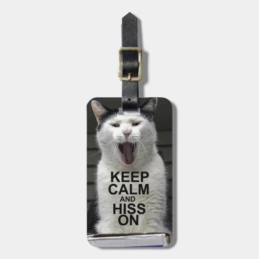 Kalm en handig houden - kattendeksels bagagelabel (Voorkant verticaal)