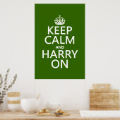 Kalm en Harry aan (elke kleur) Poster (Keuken)