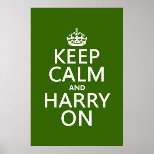 Kalm en Harry aan (elke kleur) Poster