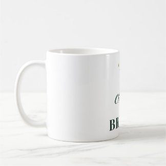 Kalm en helder elegante kerstster typografie koffiemok