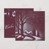 Kalm en Helder | Vlakke Kerstkaart (Voorkant / Achterkant)