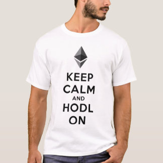 Kalm en hodl houden op Ethernet T-Shirt (licht)