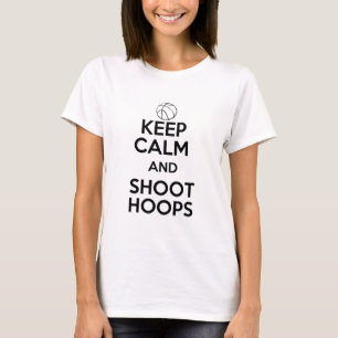 Kalm en hoot hoops houden t-shirt