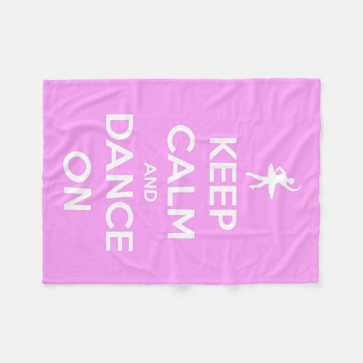 Kalm en houdbaar houden op roze en witte vlokken fleece deken (Voorkant (Horizontaal))