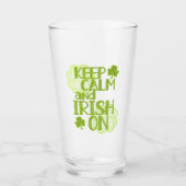 Kalm en Iers houden op Fun St. Patrick's Day Glas (Voorkant)
