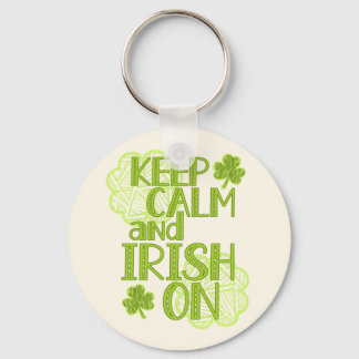 Kalm en Iers houden op Fun St. Patrick's Day Sleutelhanger