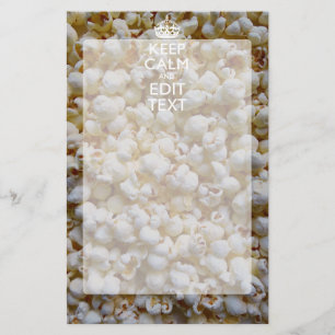 KALM EN Jouw tekst BEWAREN op het decor van Popcor Briefpapier