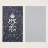 Kalm en Jouw tekst bewaren op middernacht-decor Visitekaartjes (Voorkant /achterkant)