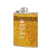 Kalm en Jouw tekst bewaren voor wat koele bier Heupfles (Links)