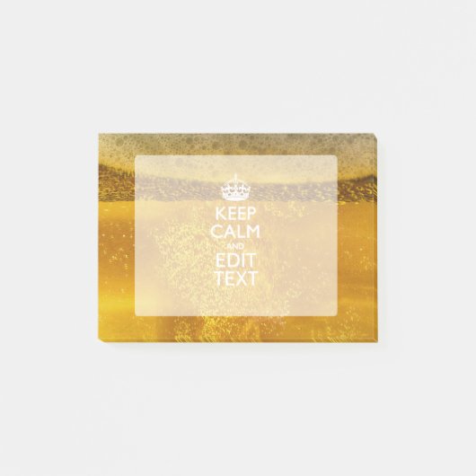 Kalm en Jouw tekst bewaren voor wat koele bier Post-it® Notes (Voorkant)