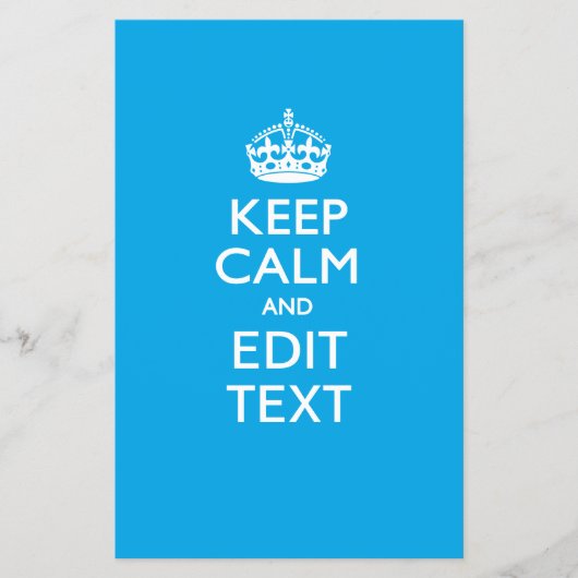 Kalm en Jouw tekst houden op Sky Blue Flyer (Voorkant)