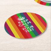 KALM EN Jouw tekst VAN DE BEHOEFTE AAN DE BEOORDEL Ronde Kartonnen Onderzetter (Gebogen)