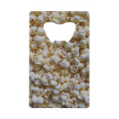 KALM EN Jouw tekst VAN DE BEHOEFTE OP Popcorn Creditkaart Flessenopener (Achterkant)