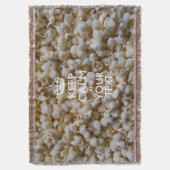 KALM EN Jouw tekst VAN DE BEHOEFTE OP Popcorn Deken (Voorkant Verticaal)