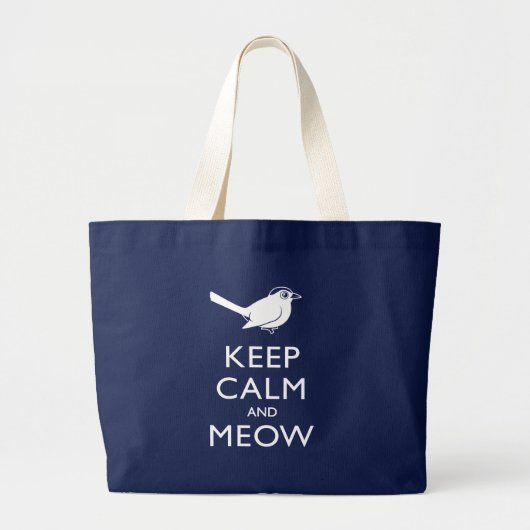 Kalm en kalm houden grote tote bag (Voorkant)