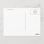 Kalm en kalm houden op Paars Briefkaart (Achterkant)