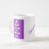 Kalm en kalm houden op Paars Koffiemok (Voorkant links)