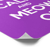 Kalm en kalm houden op Paars Poster (Hoek)