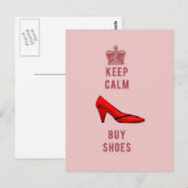 Kalm- en koopschoenen houden briefkaart (Voorkant / Achterkant)