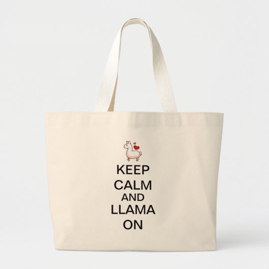 Kalm en lama houden op jumbo Canvas tas (Voorkant)