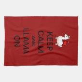 Kalm en lama op keukenhanddoeken houden (Horizontaal)