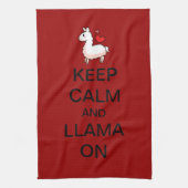 Kalm en lama op keukenhanddoeken houden (Verticaal)