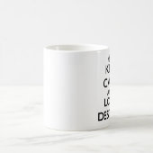 Kalm en liefdesbestemming houden koffiemok (Center)