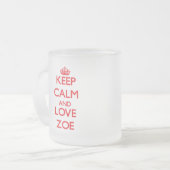 Kalm en liefdesdierentuin houden matglas koffiemok (Voorkant links)