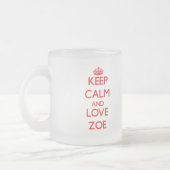 Kalm en liefdesdierentuin houden matglas koffiemok (Links)